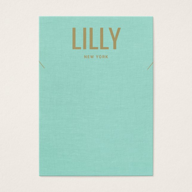 Placa de vídeo de colar azul-aqua moderno simples (Frente)