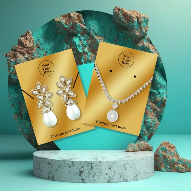 Placa de vídeo de colar metálico de luxo de ouro (Criador carregado)