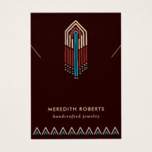 Placa de vídeo de colar tribal Terra Cotta Turquoi