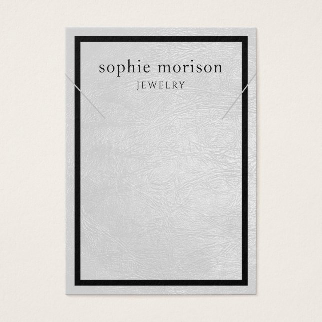 Placa de vídeo de joalharia de colar ・ Couro chic (Frente)