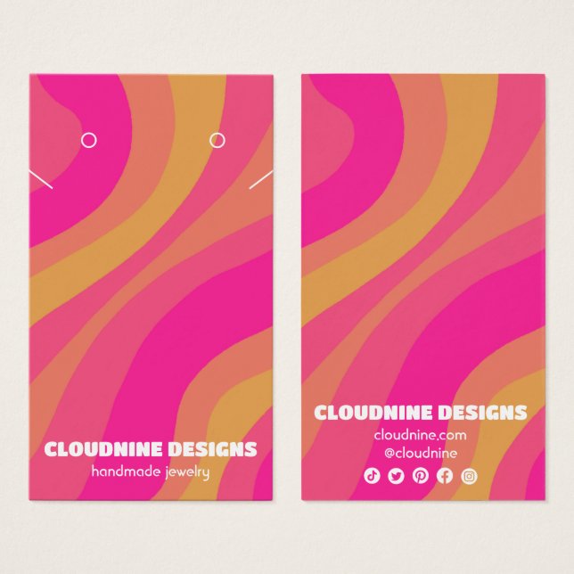 Placa de vídeo de joalharia do colar de onda retrô (Frente & Verso)