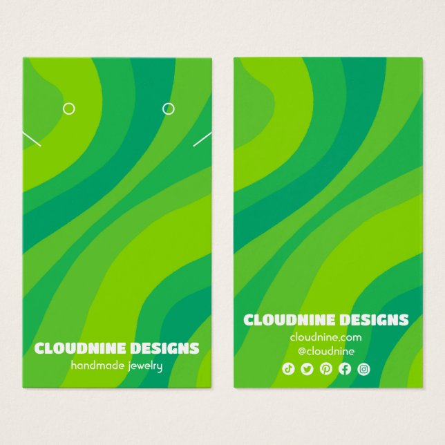 Placa de vídeo de joalharia do colar de onda retrô (Frente & Verso)