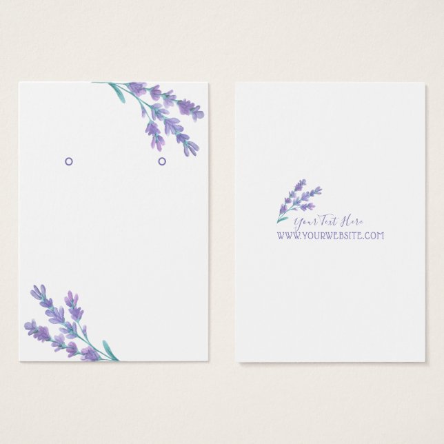 Placa de vídeo de joalharia ・ Flores de Lavanda (Frente & Verso)