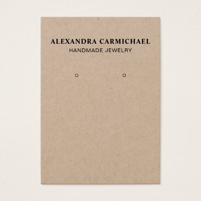 Placa de Vídeo de Joias Feitas à Mão Rustic Kraft (Frente)