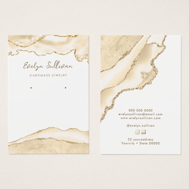 placa de vídeo delicada de joias de pêssego (Frente & Verso)