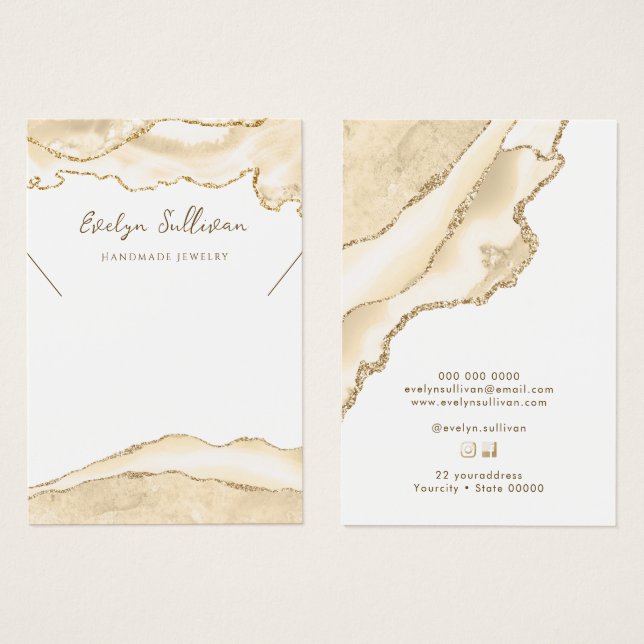 placa de vídeo delicada do colar de pêssego (Frente & Verso)