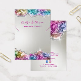 Placa de vídeo do colar de cristais iridescentes
