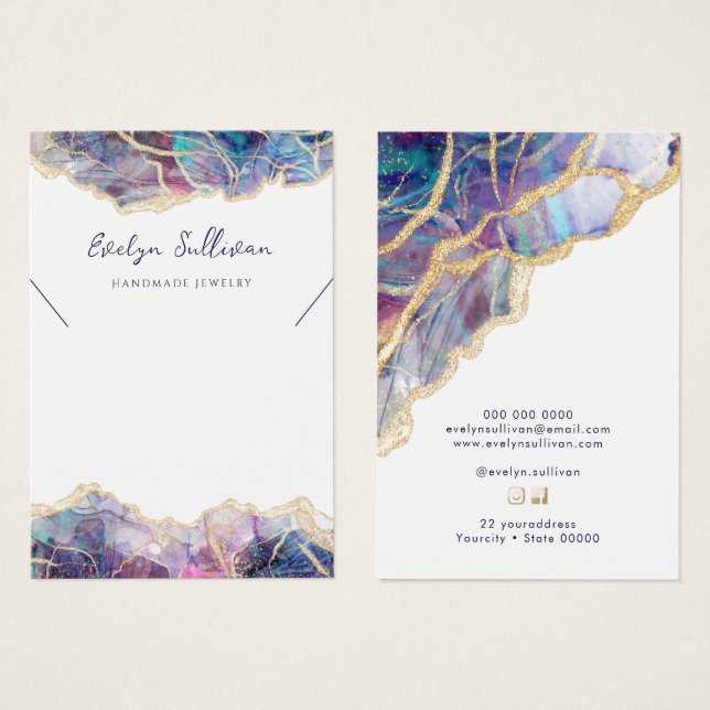 Placa de vídeo do colar opal roxo (Frente & Verso)