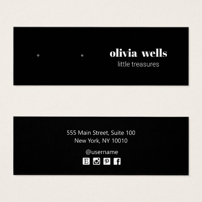 Placa de vídeo moderna de escuta preta (Frente & Verso)