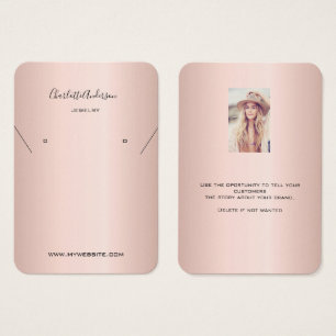 Placa de vídeo rosa dourada com joias de brinco