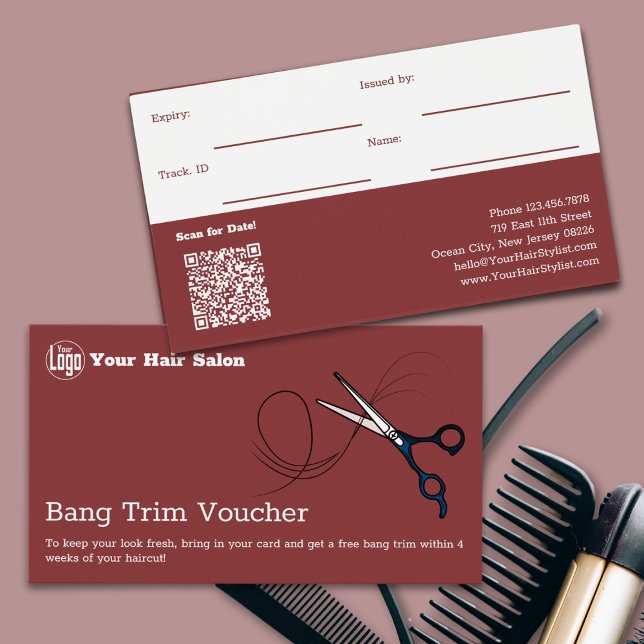 Placa de Voucher de Trim Livre Moderno (Modern Free Bang Trim Voucher Card)
