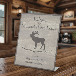 Placa de WiFi personalizada para hóspedes de Lodge
