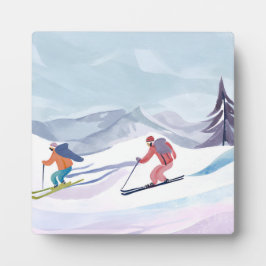 Placa Dia de Esqui | Mola Aquática de Winter Mountain Pa