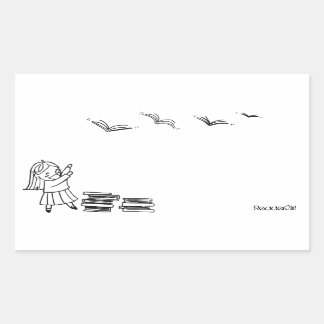 Placa do Adesivo da Rapariga do Leitor