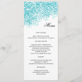 Placa do menu Chá de luz turquesa