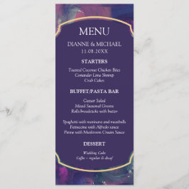 Placa do menu de pintura acrílica em negrito