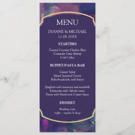 Placa do menu de pintura acrílica em negrito