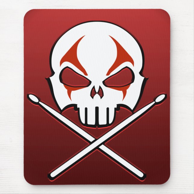Placa do mouse Rock & Roll Drummer do Mousepad Met (Frente)
