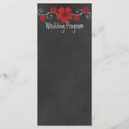 Placa do Programa de Casamento de Chalkboard para 