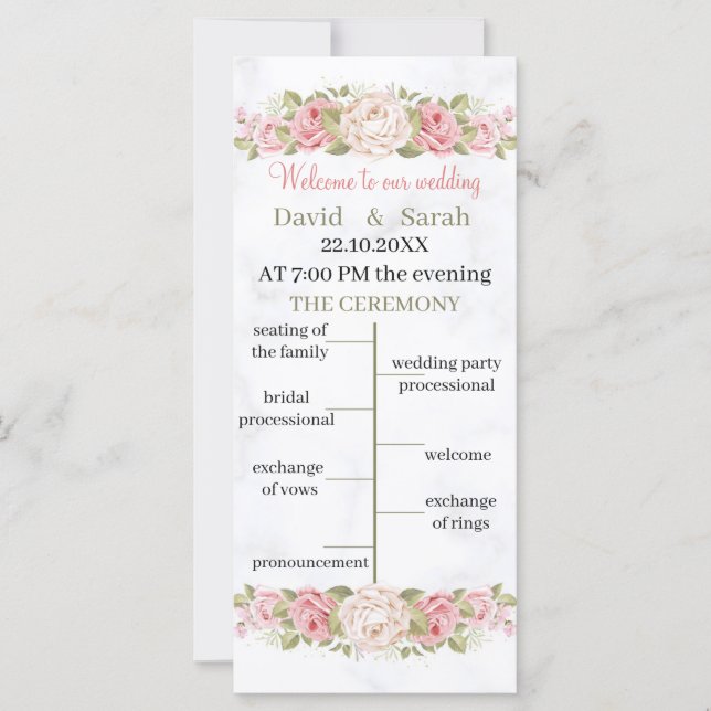 Placa do Programa de Casamento Personalizado de Fl (Frente)