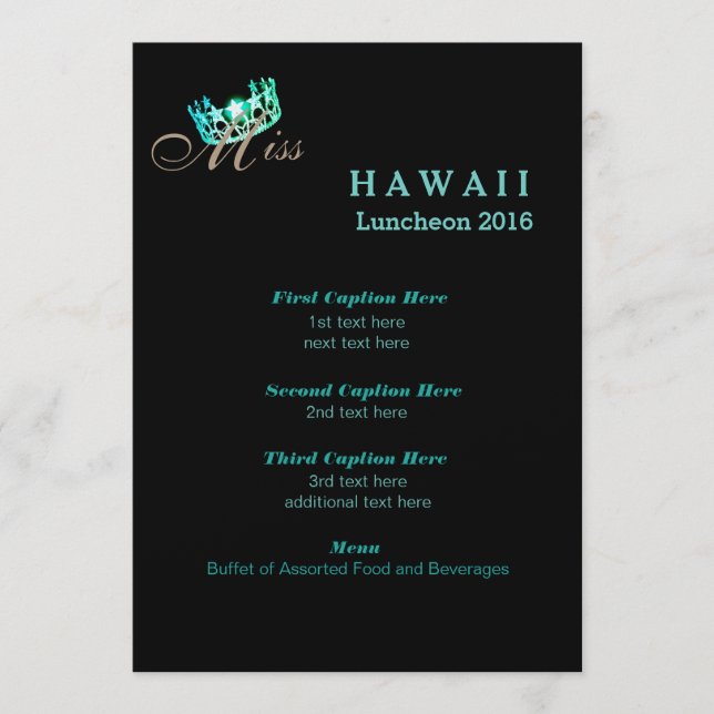 Placa do Programa de Lunchon Black Shimmer USA (Frente)