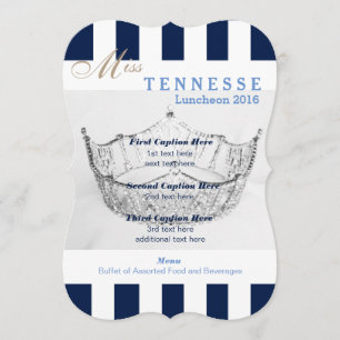 Placa do Programa de Luncolagem Pageant Stripe de