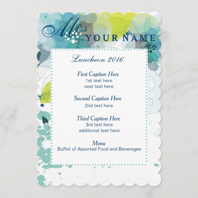 Placa do Programa Floral Personalizada (Frente)