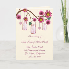 Placa do Programa Mason Jars Flores Rosa