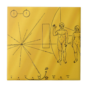 Placa Dourada da Sonda Espacial Pioneer 10 da NASA
