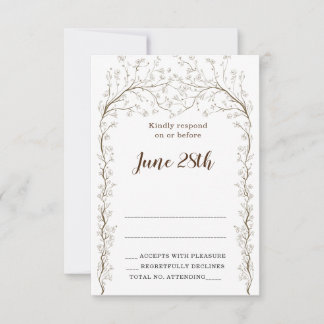 Placa E Envelope Floral Chuppah Rsvp Elegante