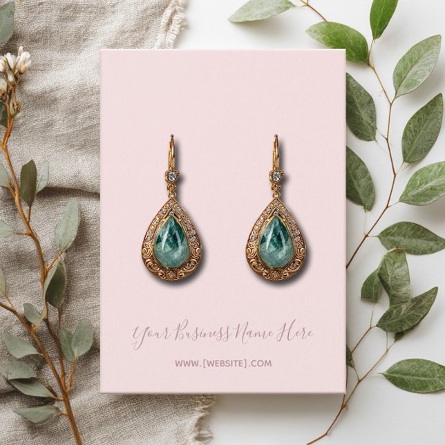 Placa Elegante de Ângulo Rosa Blush de Script (Criador carregado)