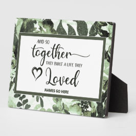 Placa Eles Construíram Uma Vida Que Eles Adoram Tabletop