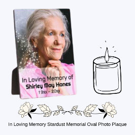 Placa Em Loving Memory Stardust Memorial Foto Oval