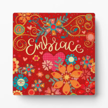 Embrace o vermelho Bonito Floral de Coração Inspir