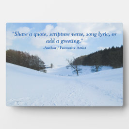 Placa English Snow Valley - Personalizado