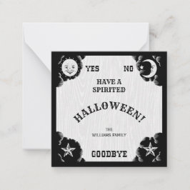 Placa Espiritual Halloween Pequeno Cartão de Nota