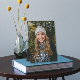 Placa Estilo de Revista de Sobreposição de Formando Mini