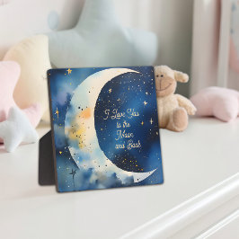 Placa Eu te amo até a Lua e de volta