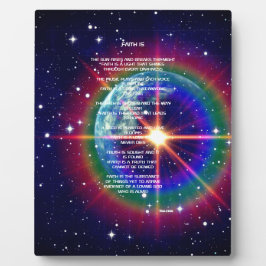Placa 'Faith Is' Poem Tabletop Plaque