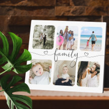 Família Personalizada de Colagem de Fotos e Texto