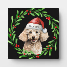 Feriado de Natal Poodle Santa Hat