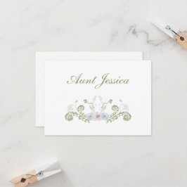 Placa Floral Elegante Flat Place