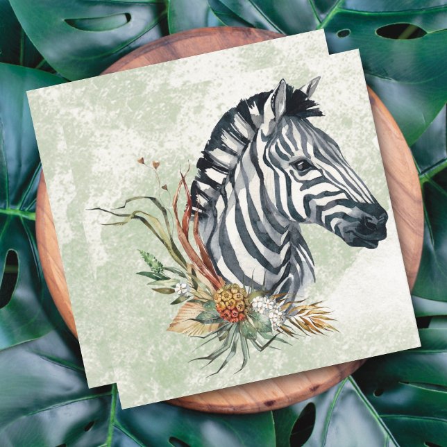 Placa Floral Zebra (Criador carregado)