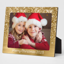 Foto de Natal Glam Glittery Gold da Família