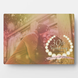 Placa Foto Personalizada do Aniversário de Casamento de 