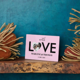 Placa Foto Personalizada do Noivado de Casamento Foto Ro