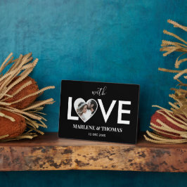 Placa Foto personalizada do Noivado de casamento - Quadr