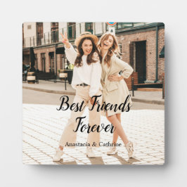 Placa Foto personalizada moderna BFF para os melhores am