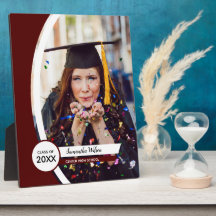 Graduação de Foto de Quadro Curvo Maroon