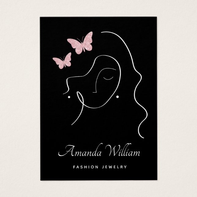 Placa gráfica de brinco preto das Mulheres Moderna (Frente)